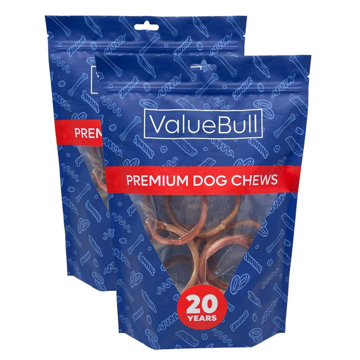 ValueBull Bully Stick Rings for Dogs, Varied, 50 Count - Donut - 50 Rings