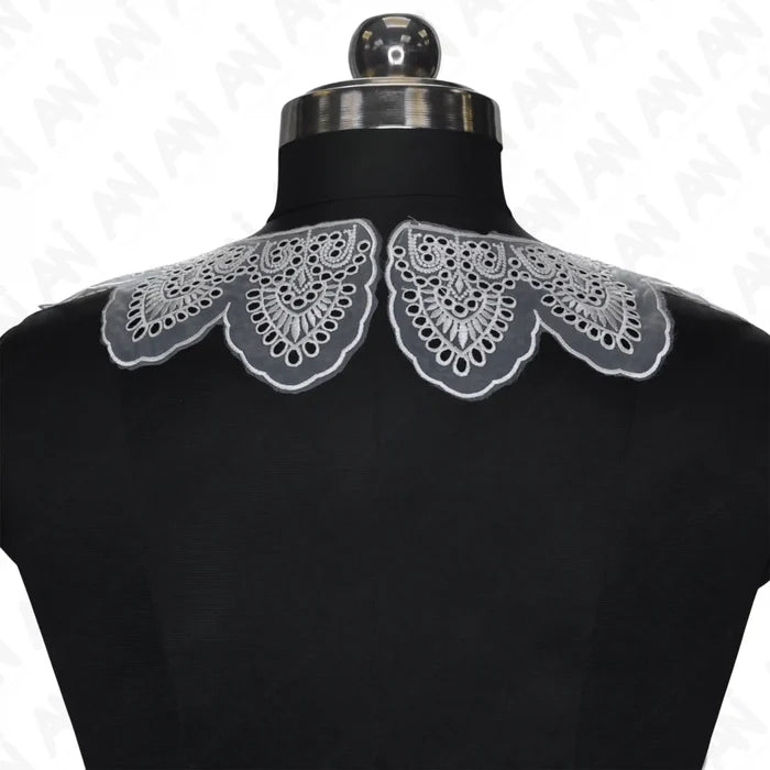 Elegant Venetian lace neckline collar patch for women dresses, kurtis and bridal fashion styling