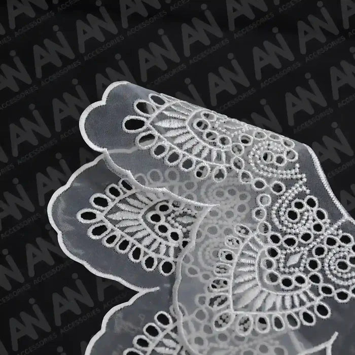 Sew on Venetian lace neck collar patch for dresses, tops and festive outfit embellishment