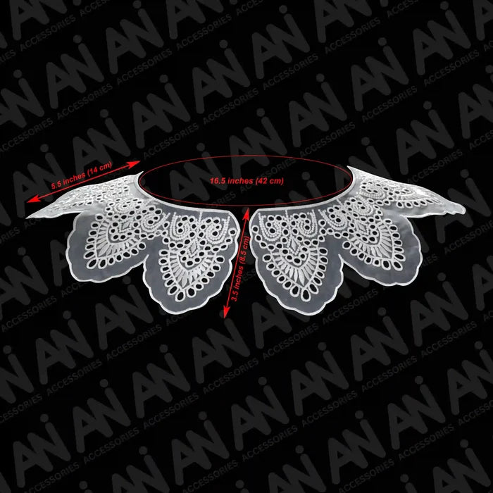 Premium Venetian lace collar insert with detailed floral pattern for gown and kurti neckline decoration