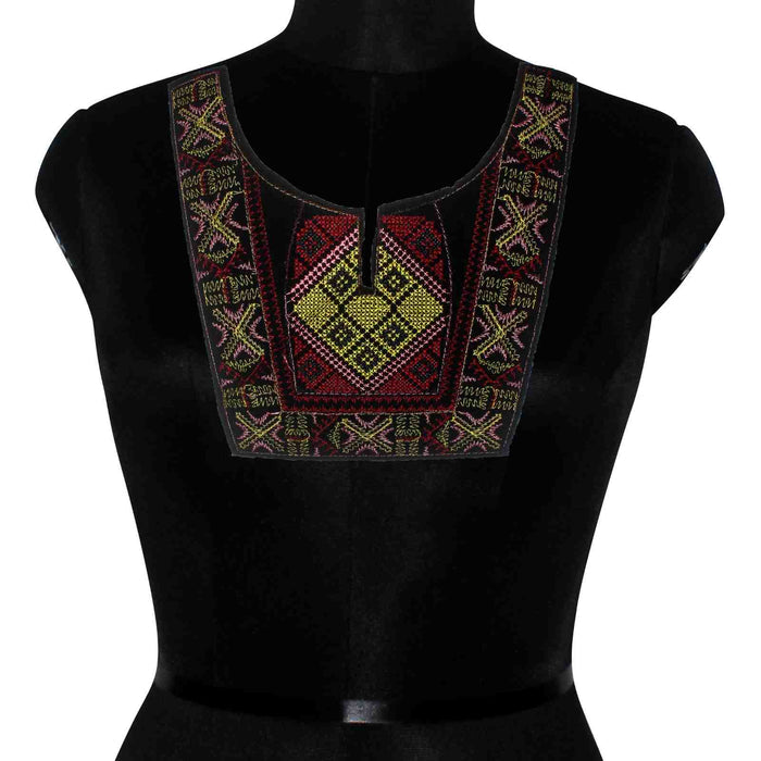 Bright vibrant color neckline with detailed embroidery for ethnic kurtis, suits and elegant festive styling