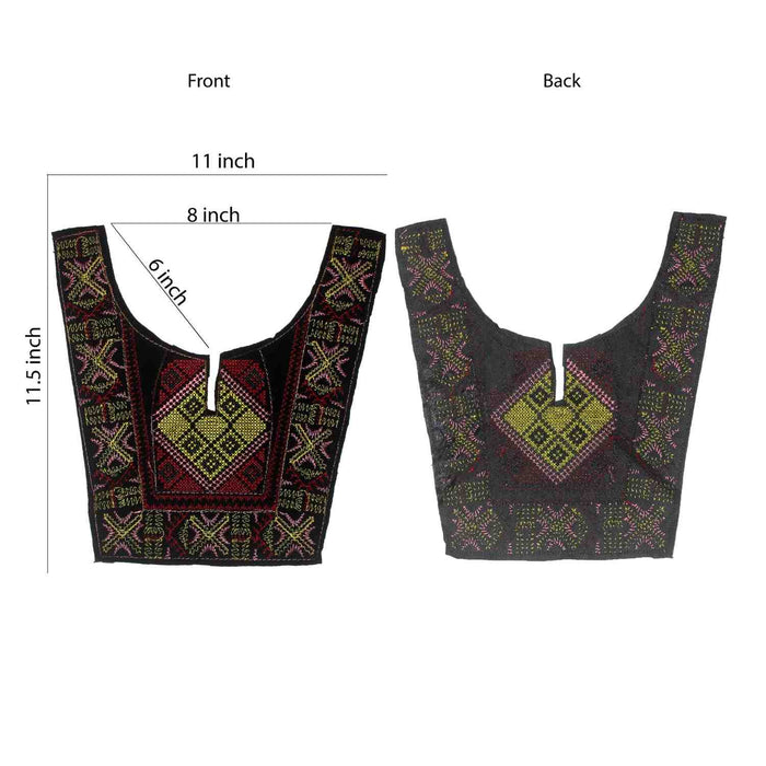 Vibrant color traditional neckline embroidery enhancing kurtis and suits with festive ethnic elegance
