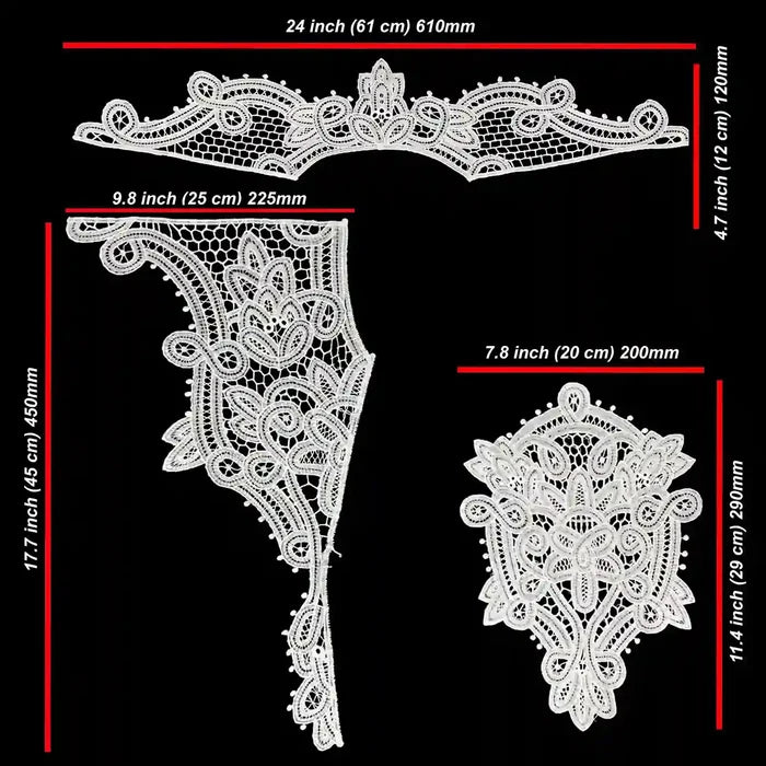 Victorian Bodice Applique | Yoke lace set