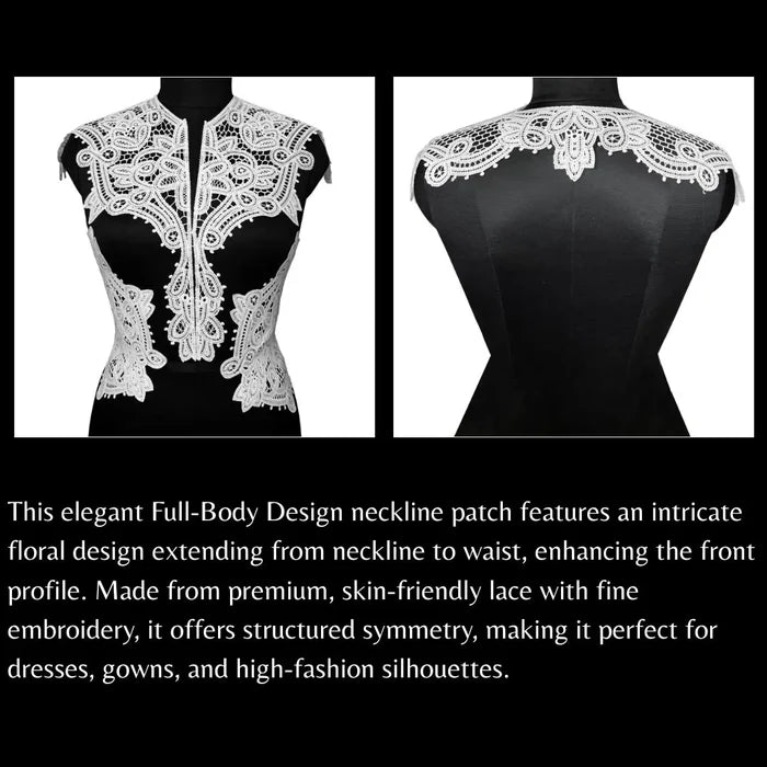 Victorian Bodice Applique | Yoke lace set