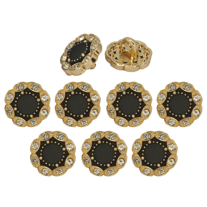 Gold black / 11mm(17L) / 7 Black Buttons