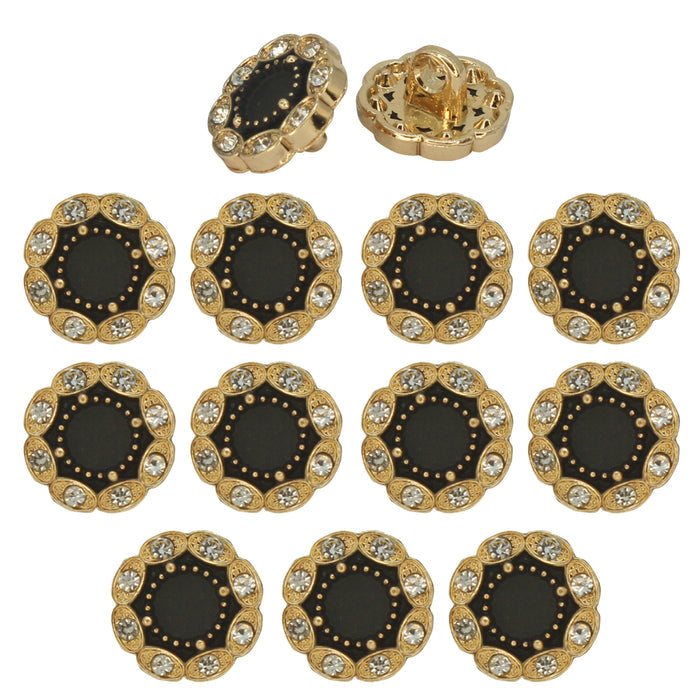 Gold black / 11mm(17L) / 11 Black Buttons