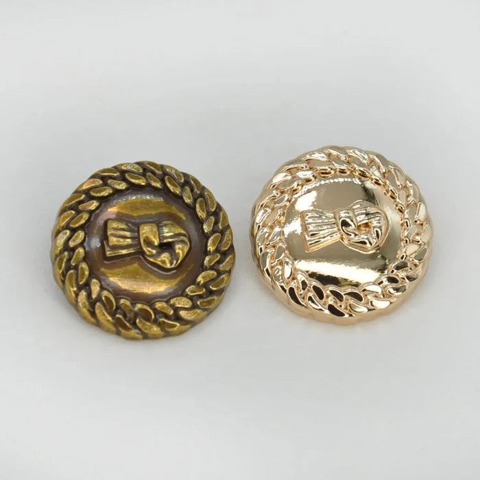 Vintage Chain Knot Metal Button | 18mm (28L) & 23mm (36L)