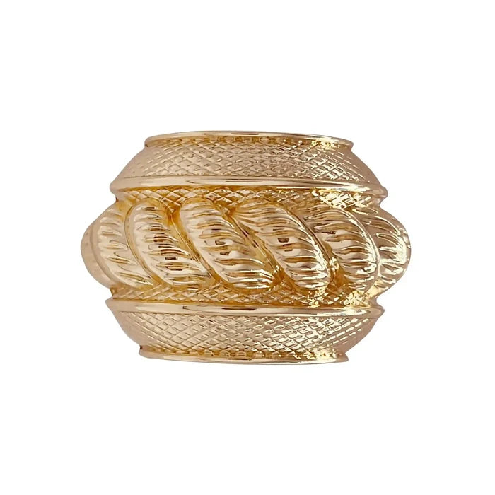 Buy Now Ani Accessories Vintage Gold Rope Barrel Buckle | Textured Oval Metal Buckle for Belts, Bags, Apparel DIY Crafts. zooming image in a white background.