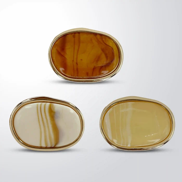 Vintage Marble Oval Buckle