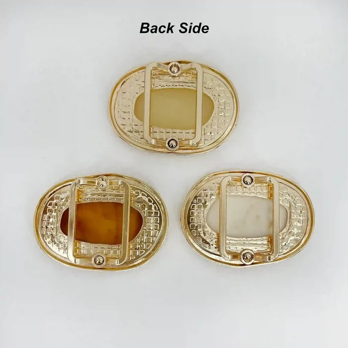 Vintage Marble Oval Buckle