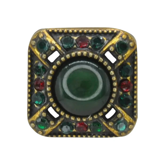 Vintage Royal Gem Shank Metal Button | 14mm (22L)