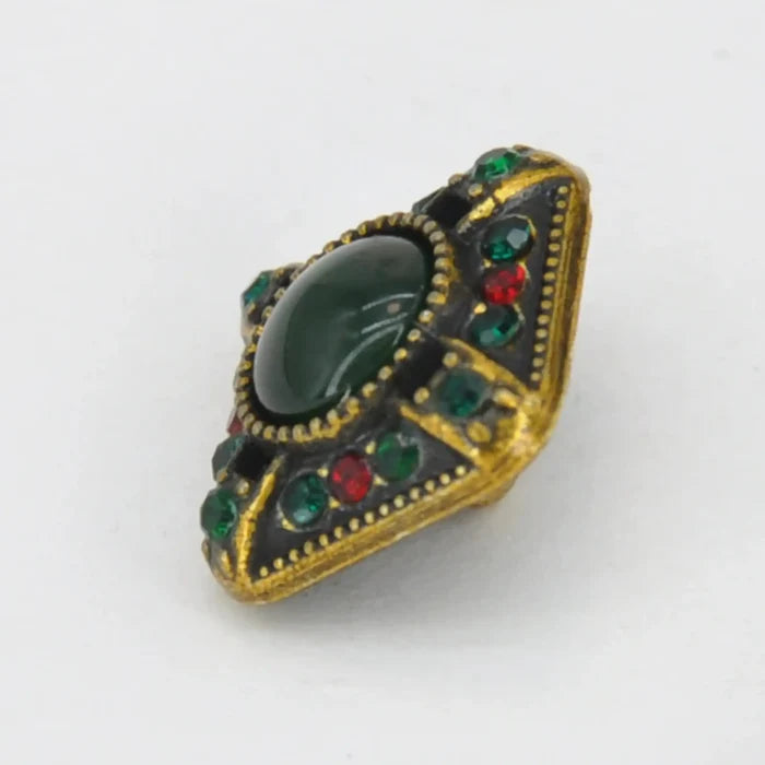 Vintage Royal Gem Shank Metal Button | 14mm (22L)