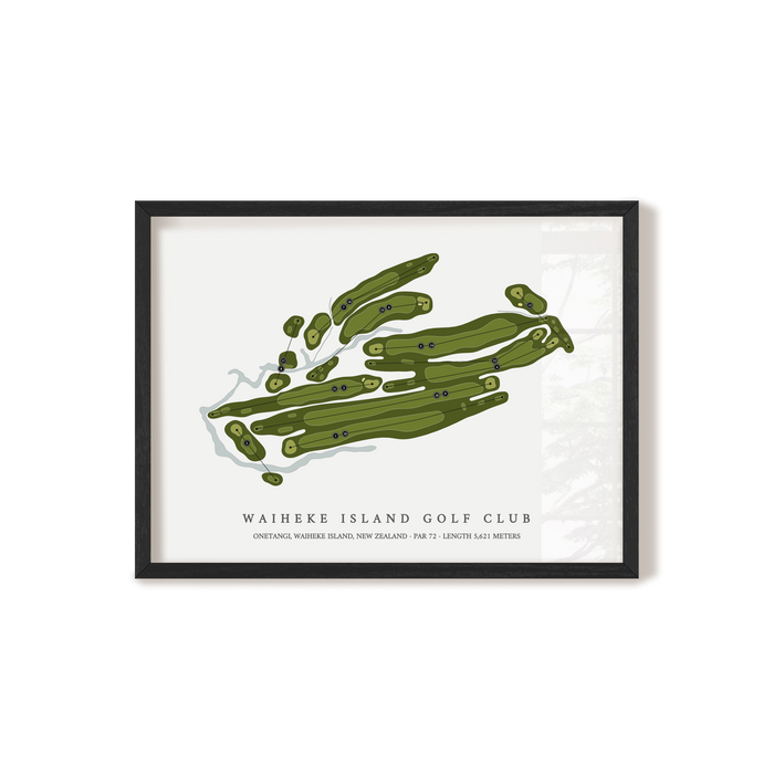 Waiheke Island Golf Club | Golf Course Map | Black Frame