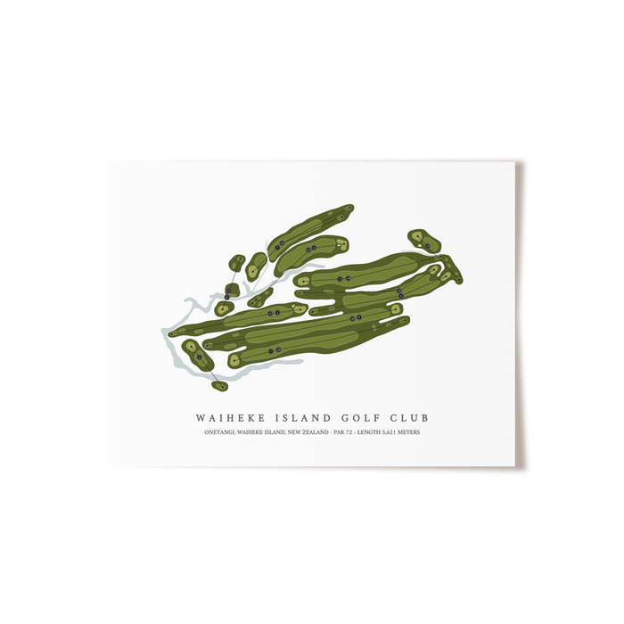 Waiheke Island Golf Club | Golf Course Map | Unframed