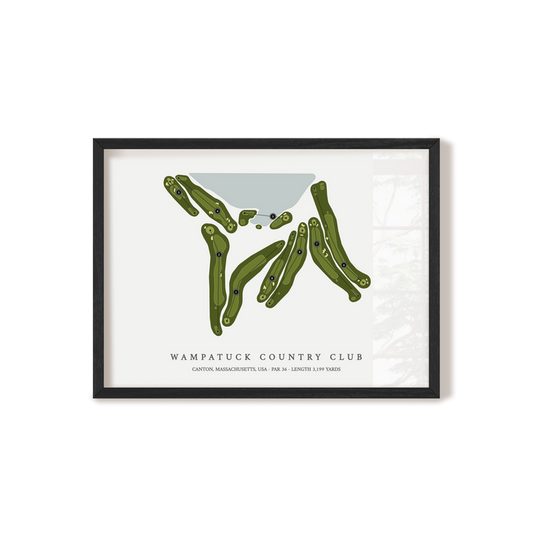 Wampatuck Country Club | Golf Course Map | Black Frame