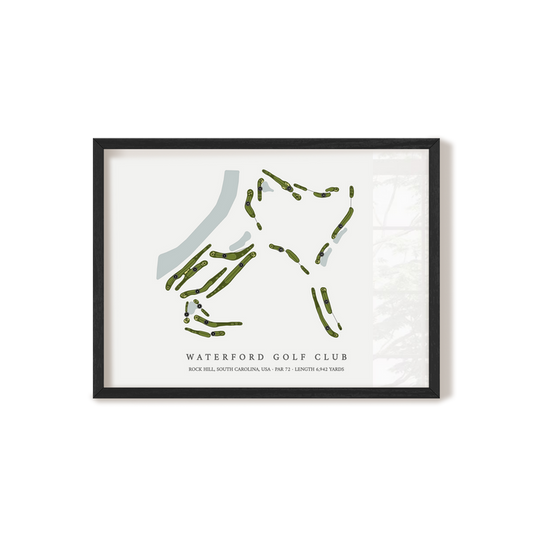 Waterford Golf Club | Golf Course Map | Black Frame