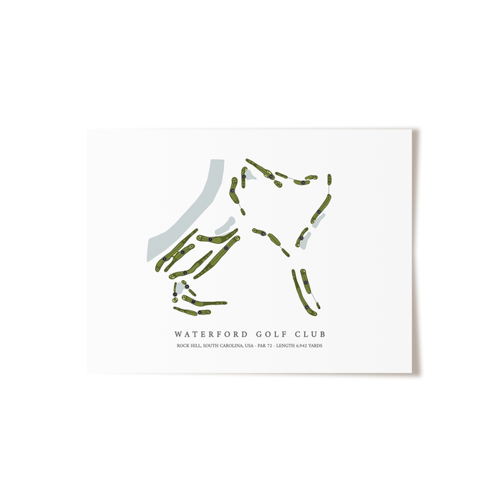 Waterford Golf Club | Golf Course Map | Unframed