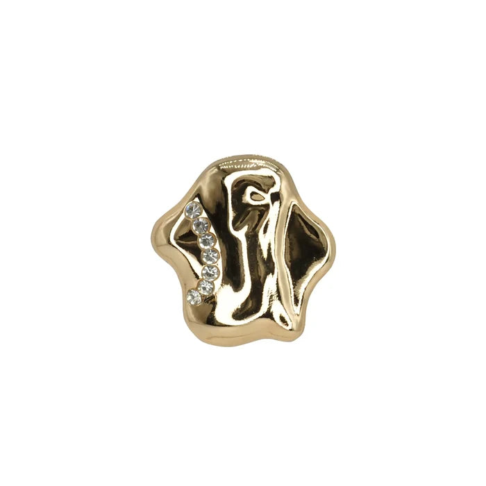 Wavy Inlay Metal Button | 20mm(32L), 25mm(40L) & 30mm(47L)