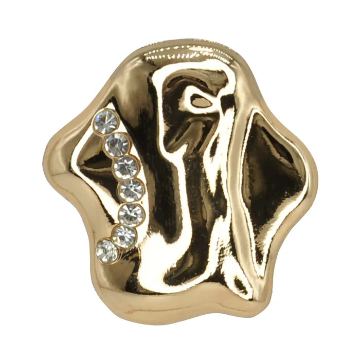 Wavy Inlay Metal Button | 20mm(32L), 25mm(40L) & 30mm(47L)