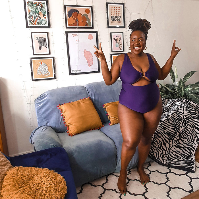 Wax on, Wax off Swimsuit - Purple - Snag