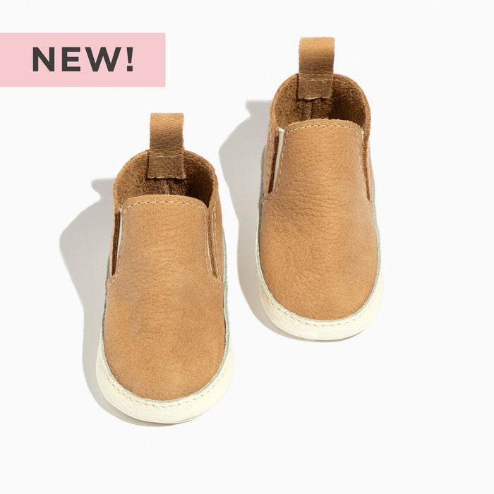 Weathered Brown Slip On Baby Shoe - Babies in Bloom