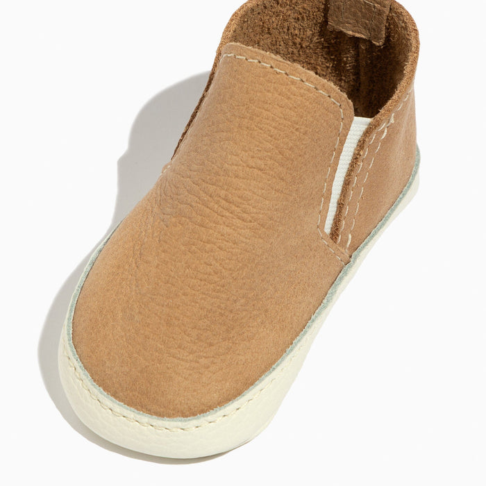Weathered Brown Slip On Baby Shoe - Babies in Bloom