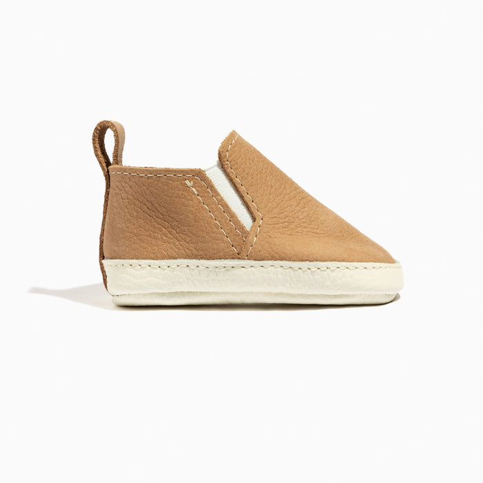 Weathered Brown Slip On Baby Shoe - Babies in Bloom