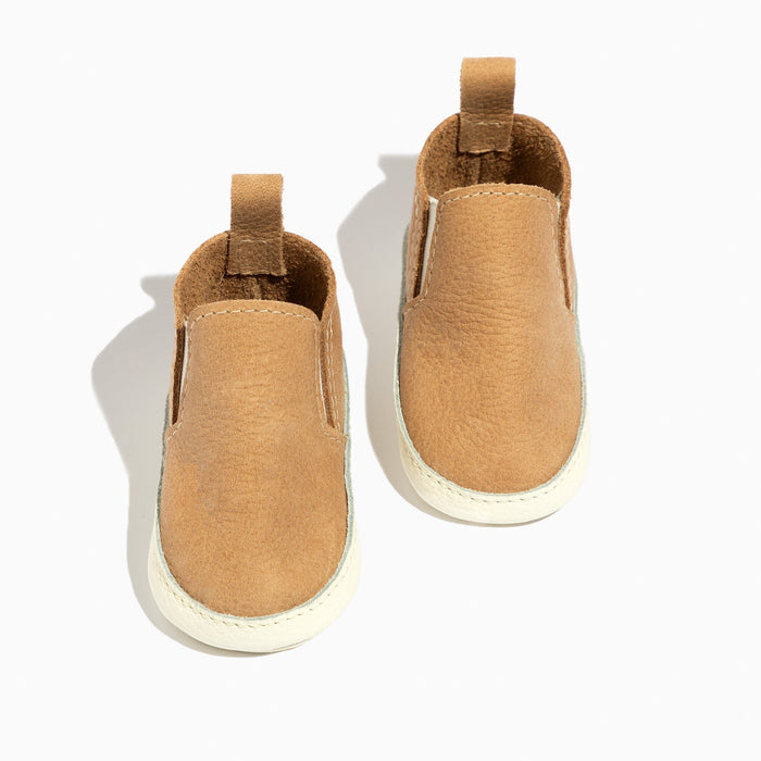 Weathered Brown Slip On Baby Shoe - Babies in Bloom