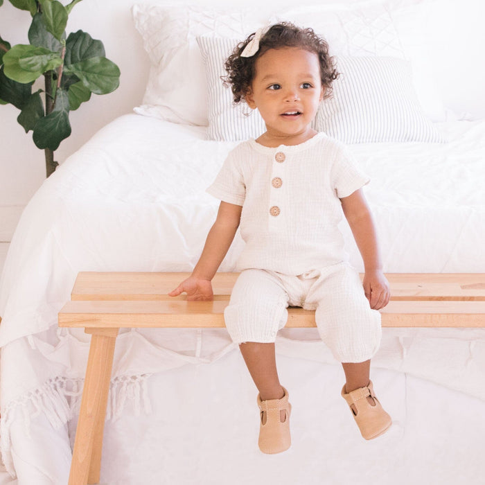 Weathered Brown T-Bar Baby Shoe - Babies in Bloom