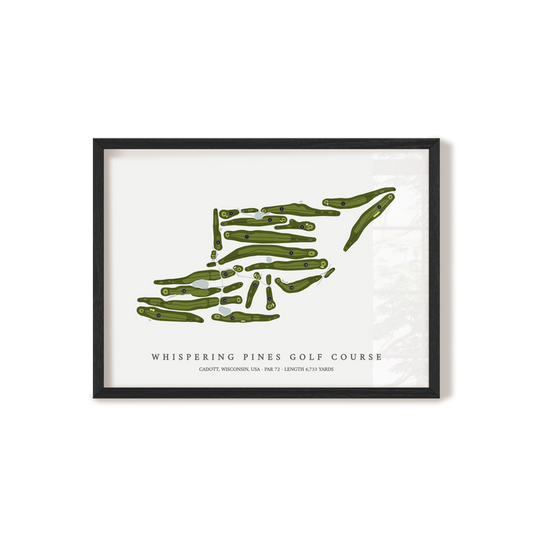 Whispering Pines Golf Course | Golf Course Print | Black Frame