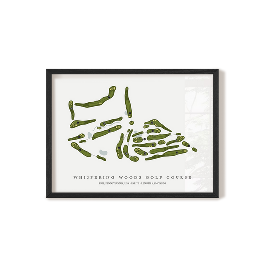 Whispering Woods Golf Course | Golf Course Map | Black Frame