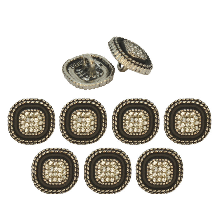 Antique gold / 7 Silver Buttons