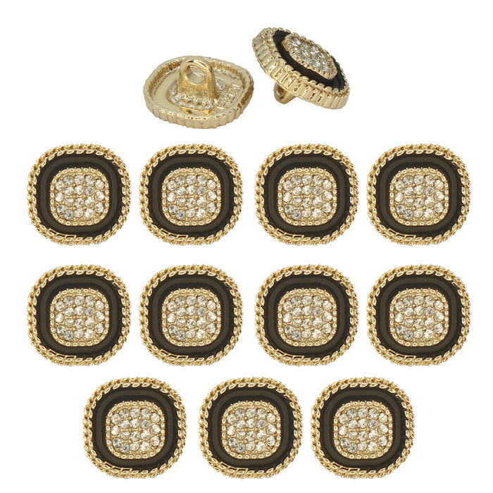 Gold black / 11 Black Buttons