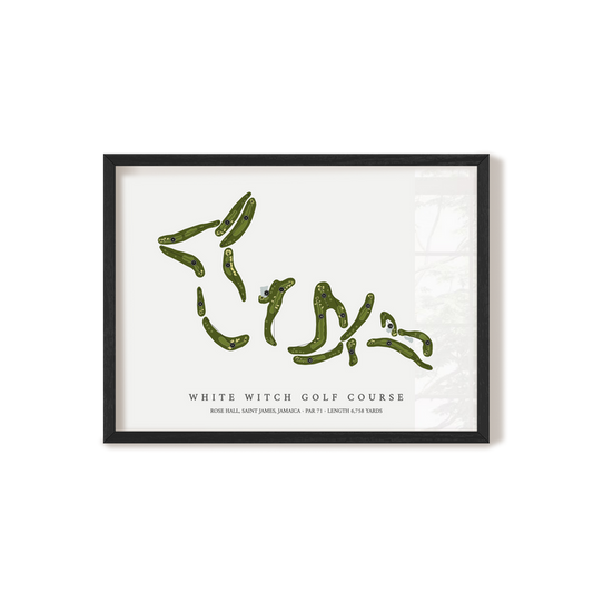 White Witch Golf Course | Golf Course Map | Black Frame