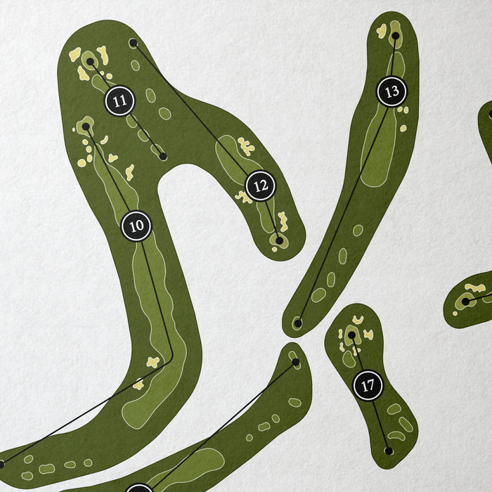 White Witch Golf Course | Golf Course Map | Close Up
