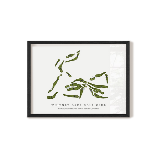 Whitney Oaks Golf Club | Golf Course Map | Black Frame