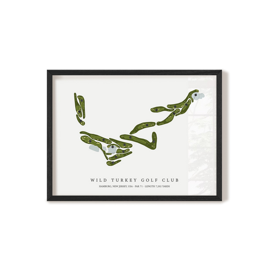 Wild Turkey Golf Club | Golf Course Map | Black Frame