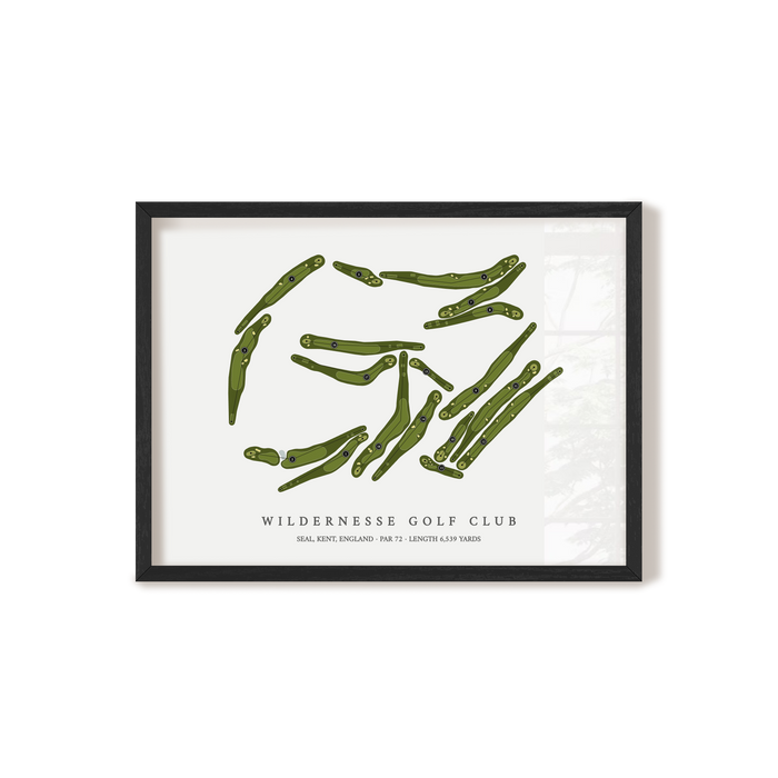 Wildernesse Golf Club | Golf Course Map | Black Frame