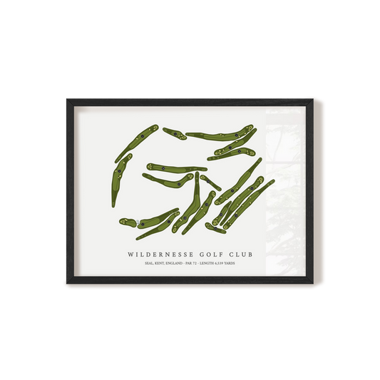 Wildernesse Golf Club | Golf Course Map | Black Frame