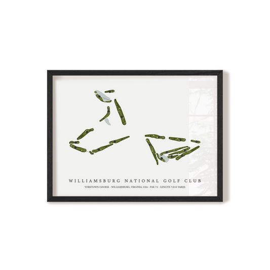 Williamsburg National Golf Club - Yorktown Course | Golf Course Map | Black Frame