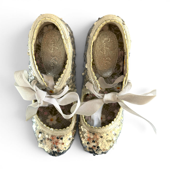 Willow and Matching Hollywood Silver Sequin Wide Fit