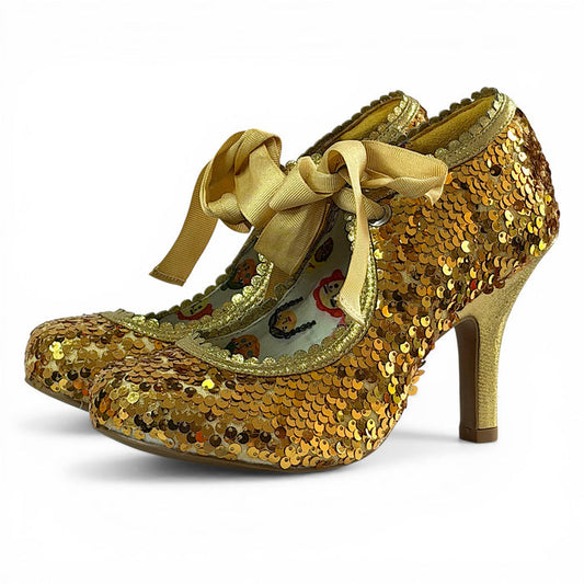 Willow WIDE FIT (Gold Sequins)