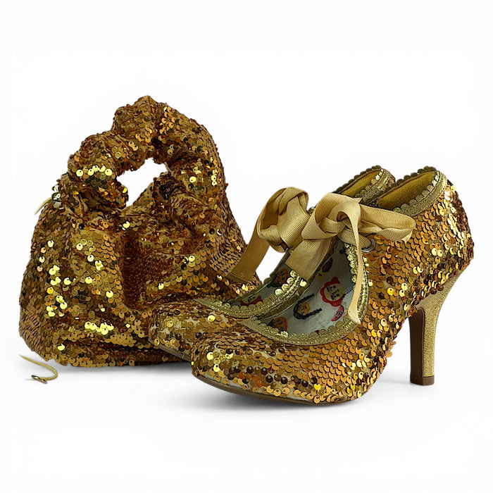 Willow WIDE FIT (Gold Sequins)
