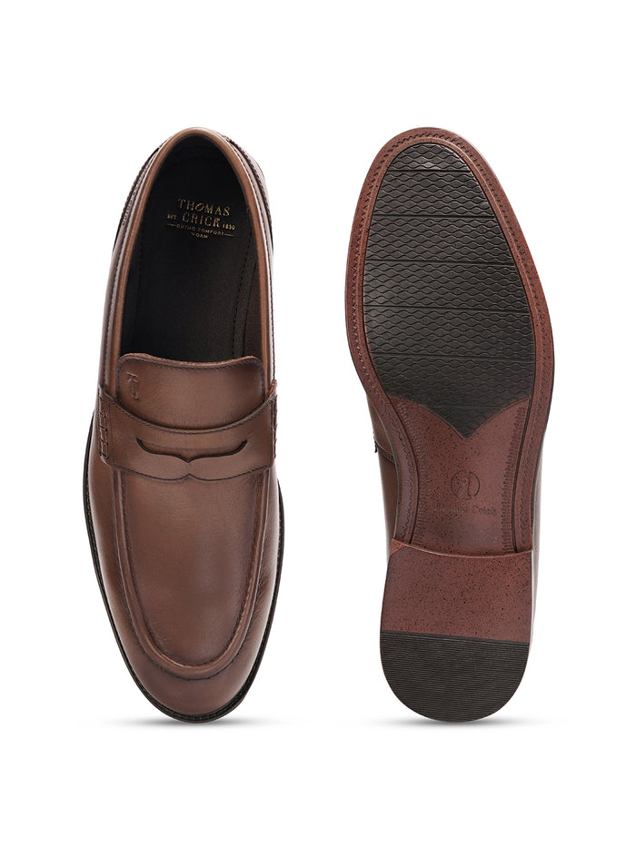 Windsor Penny - Leather Smart Casual Loafers Ortho Comfort Fit Teak (TC-2539TK)