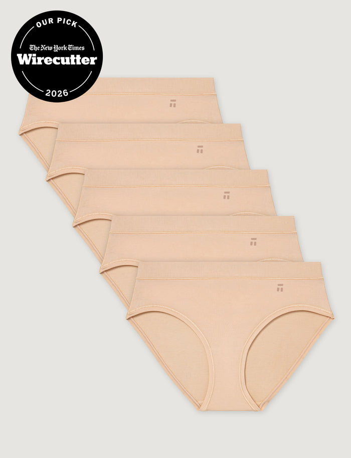 Women's Cool Cotton Brief (5-Pack)::Maple Sugar