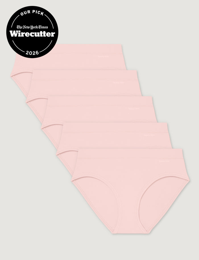 Women's Cool Cotton Brief (5-Pack)::Rosewater