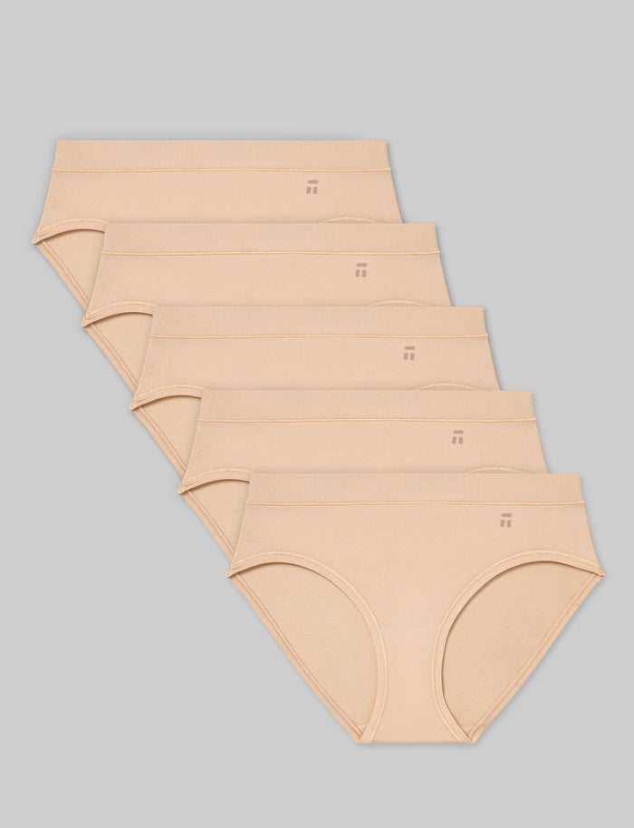 OLD::Women's Cool Cotton Brief (5-Pack)::Maple Sugar