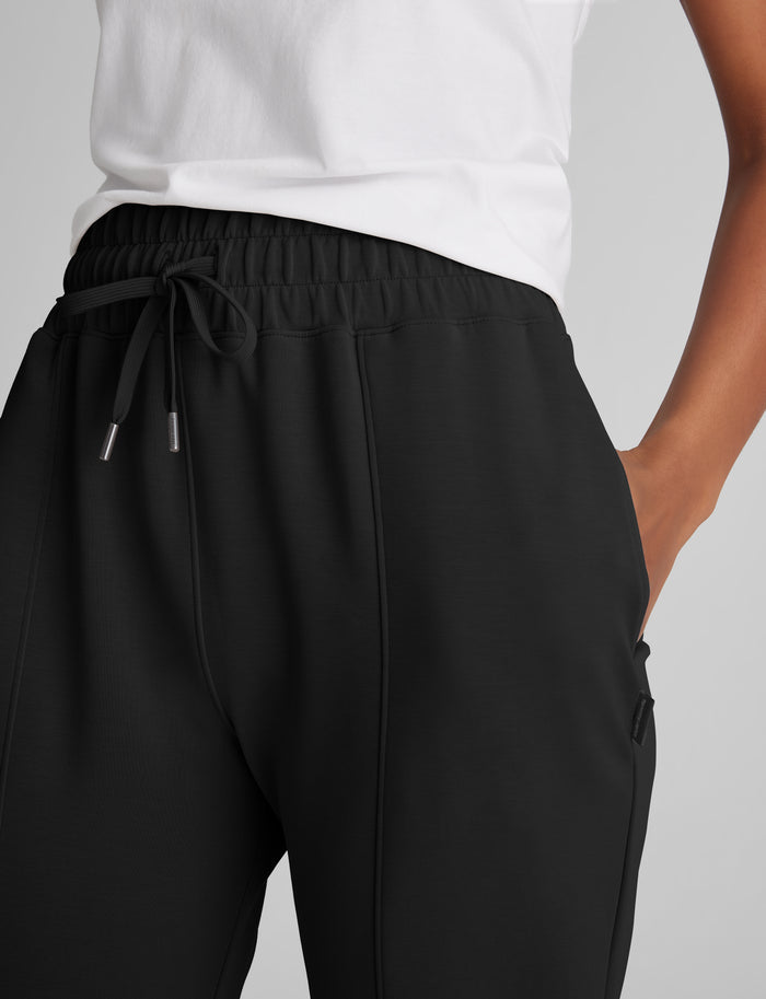 OLD::Women's Luxe Traveler Knit Quarter Zip & Jogger Set::Black