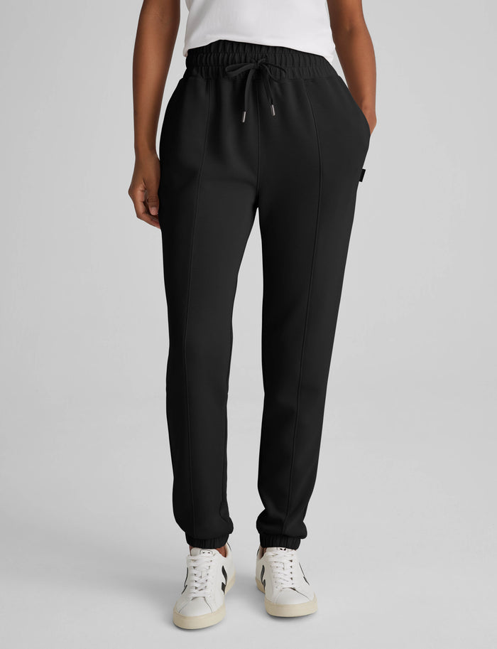 OLD::Women's Luxe Traveler Knit Quarter Zip & Jogger Set::Black