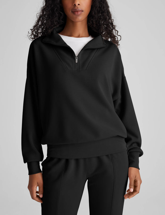 OLD::Women’s Luxe Traveler Knit Quarter-Zip::Black